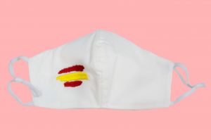 mascarilla higiénica reutilizable bandera España